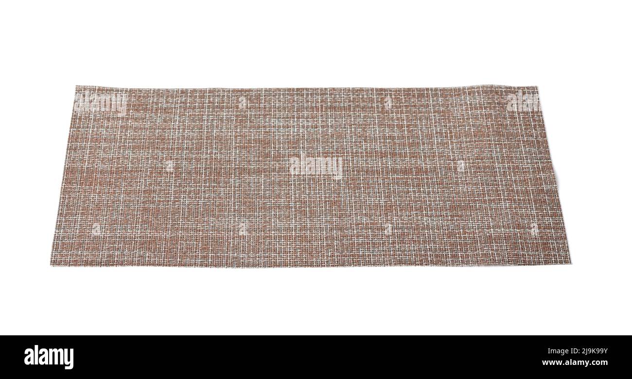 Gray plastic wicker table placemat isolated on white Stock Photo Alamy