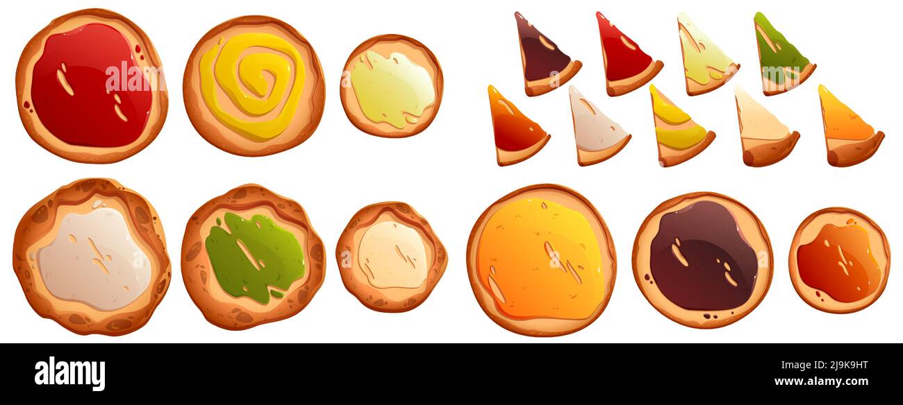 Pizza constructor with base and toppings tomato sauce, mayonnaise