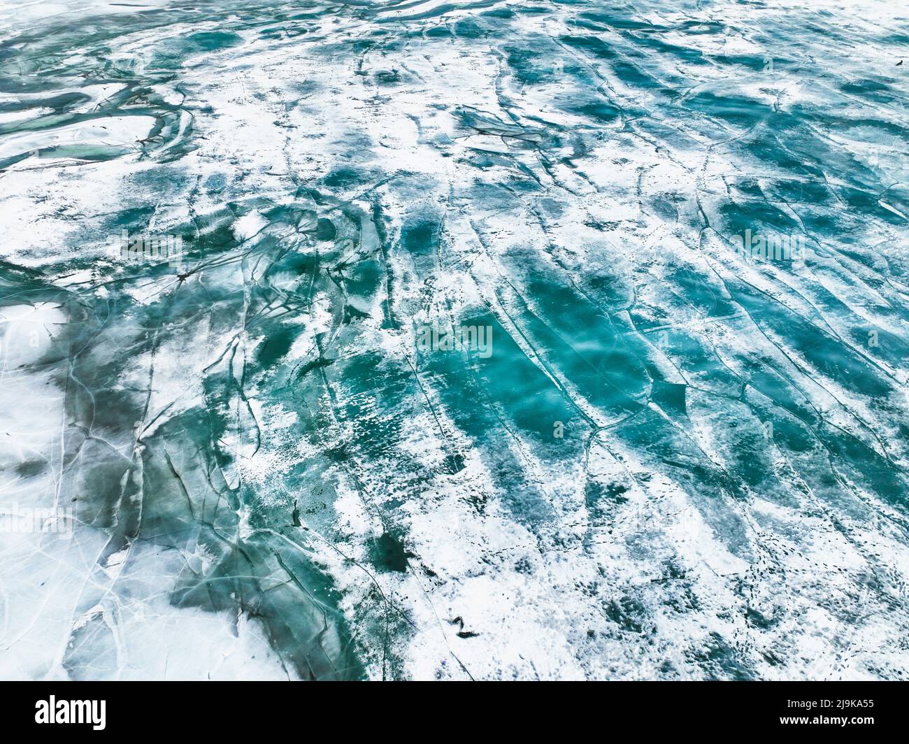 Drone flight above snowy frozen hi-res stock photography and images - Alamy