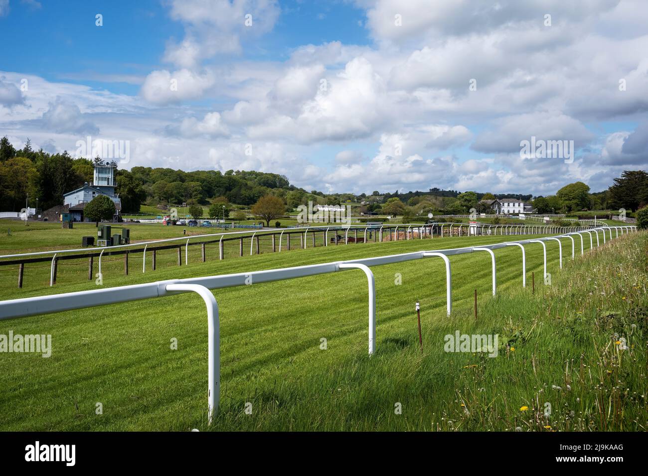 The idyllic racecourse at Cartmel, South Lakeland, Cumbria, UK Stock Photo