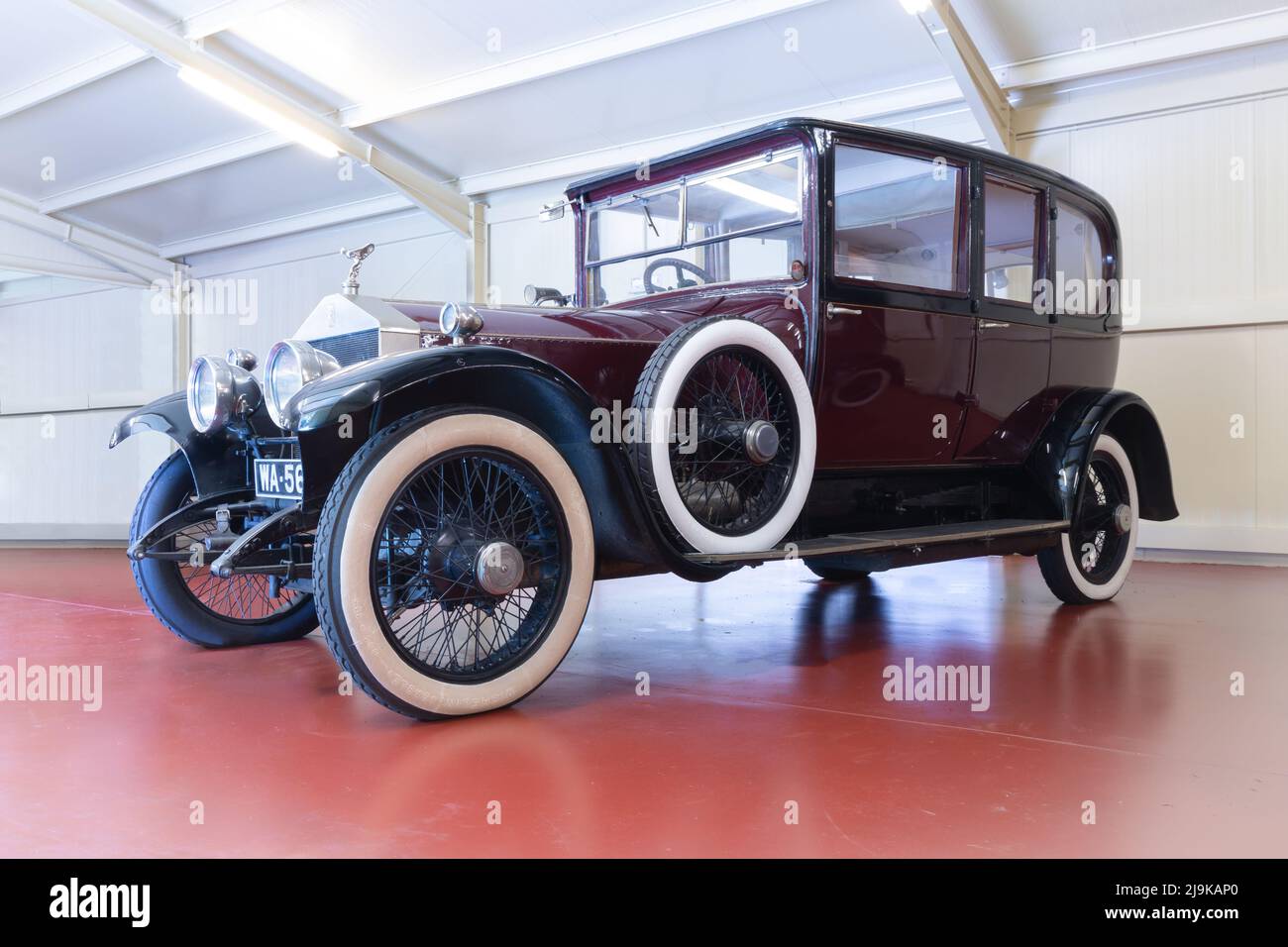 GALDAMES, SPAIN-AUGUST 8, 2021: 1924 Rolls-Royce Silver Ghost 40 50 HP Limousine in Torre Loizaga (Miguel de la Via) Car Museum Stock Photo