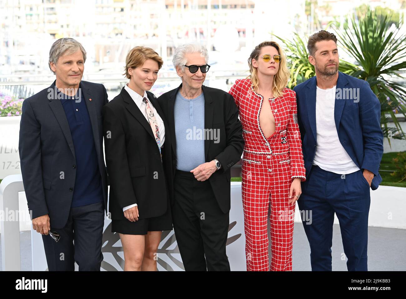 Viggo Mortensen, Lea Seydoux, David Cronenberg, Kristen Stewart and