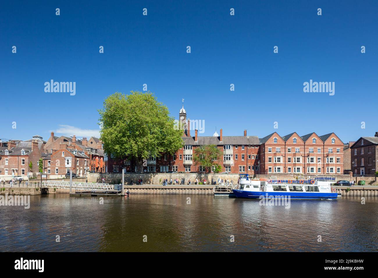 Spring afternoon in river Ouse in York, England. Stock Photo
