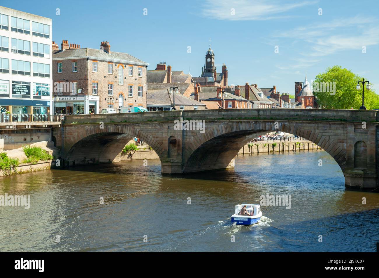 Ouse Bridge in York, North Yorkshire, England. Stock Photo