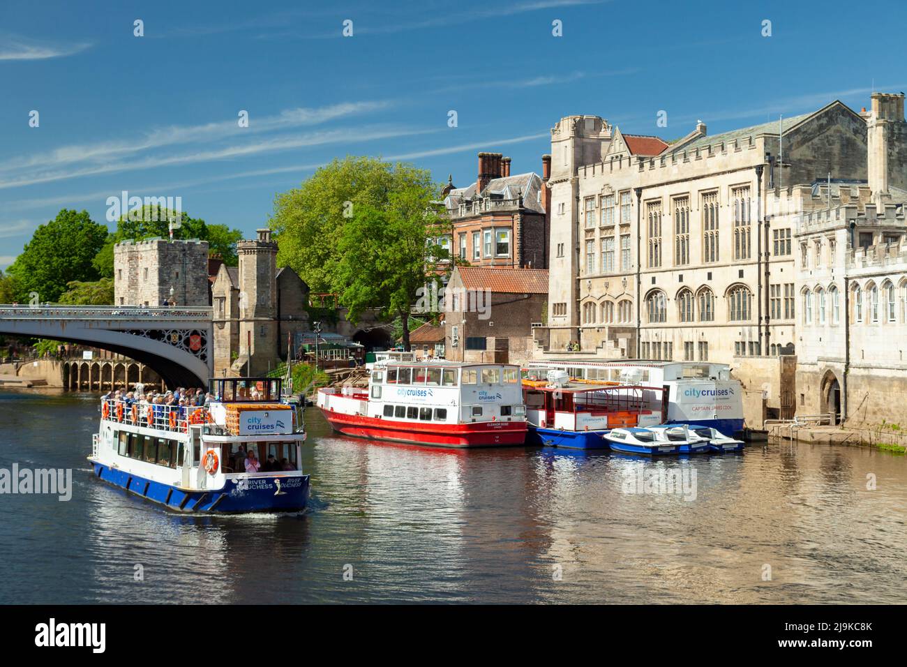Cruise Boats On River Ouse In York North Yorkshire England Stock Cruise Boats On River Ouse In York North Yorkshire England Stock