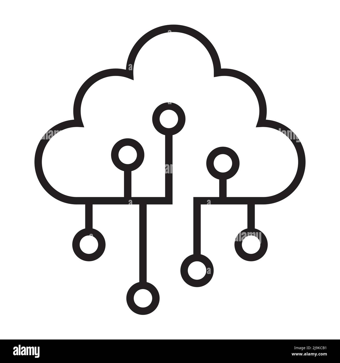 internet of things icon vector cloud service sign for graphic design ...