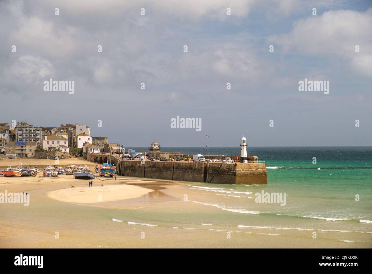 St Ives, Cornwall, UK. The Harbour beach Stock Photo