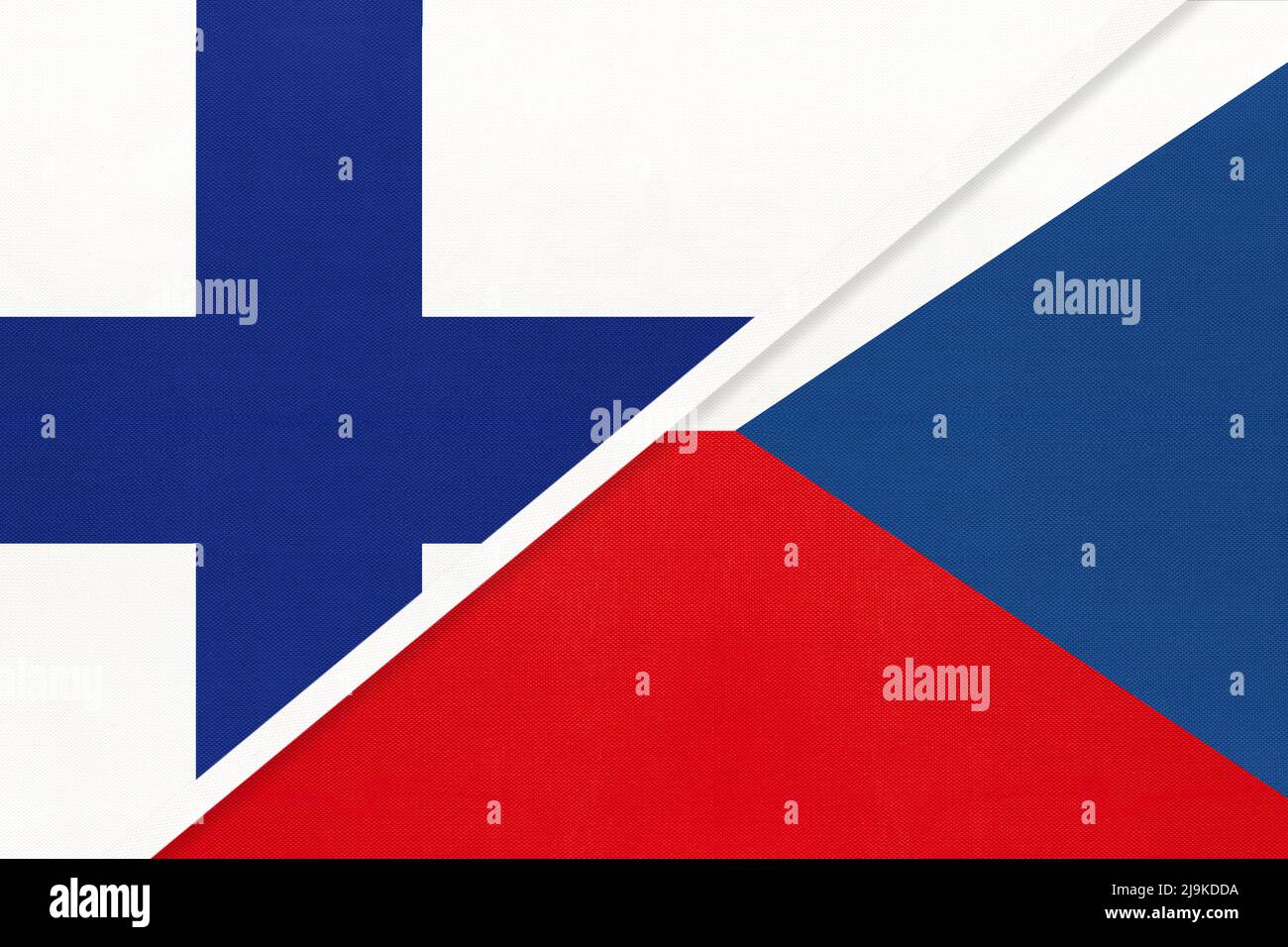 Finland and Czechia symbol of country. Finnish vs Czech Republic