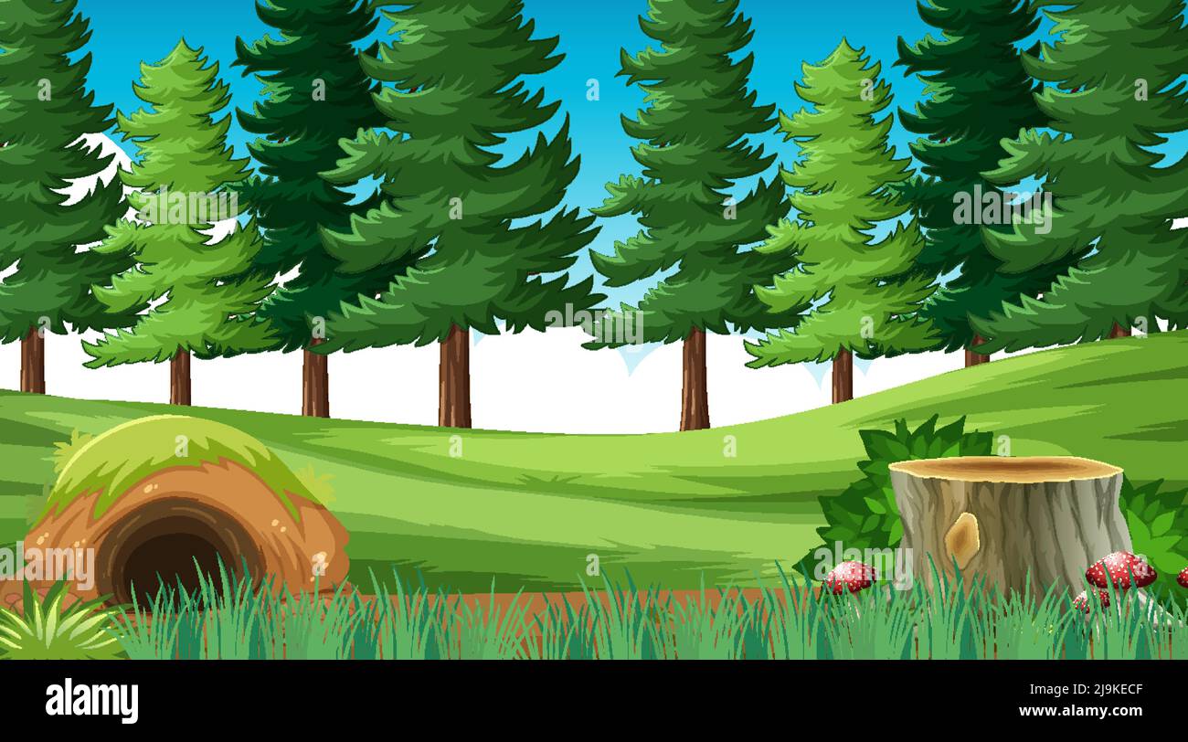 Nature outdoor forest background illustration Stock Vector Image & Art ...