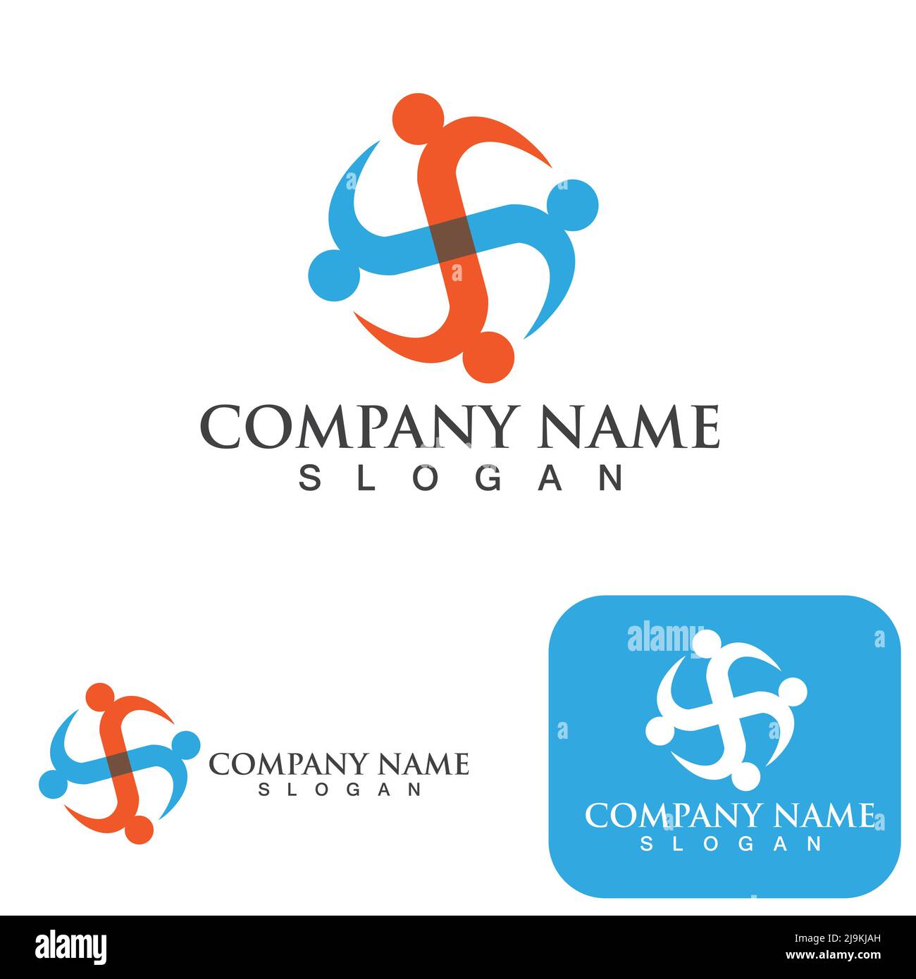 Community group logo, network and social icon vector Stock Vector Image