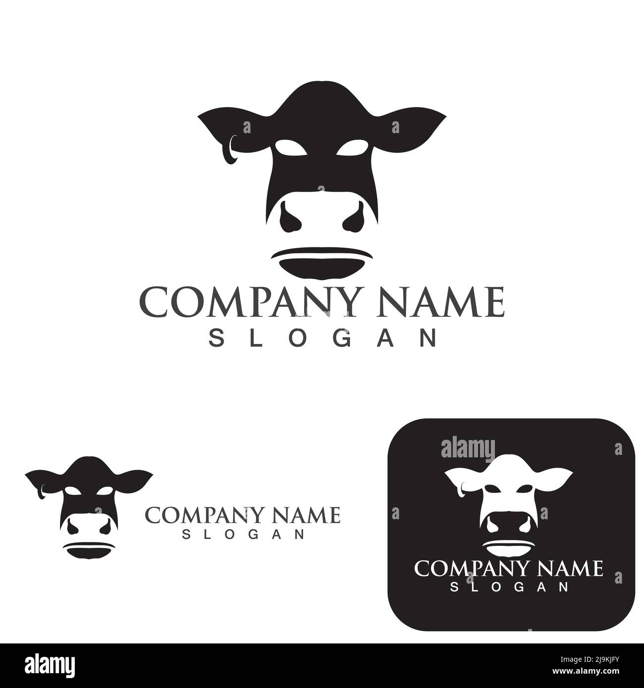 Cow head symbols logo vector template Stock Vector Image & Art - Alamy