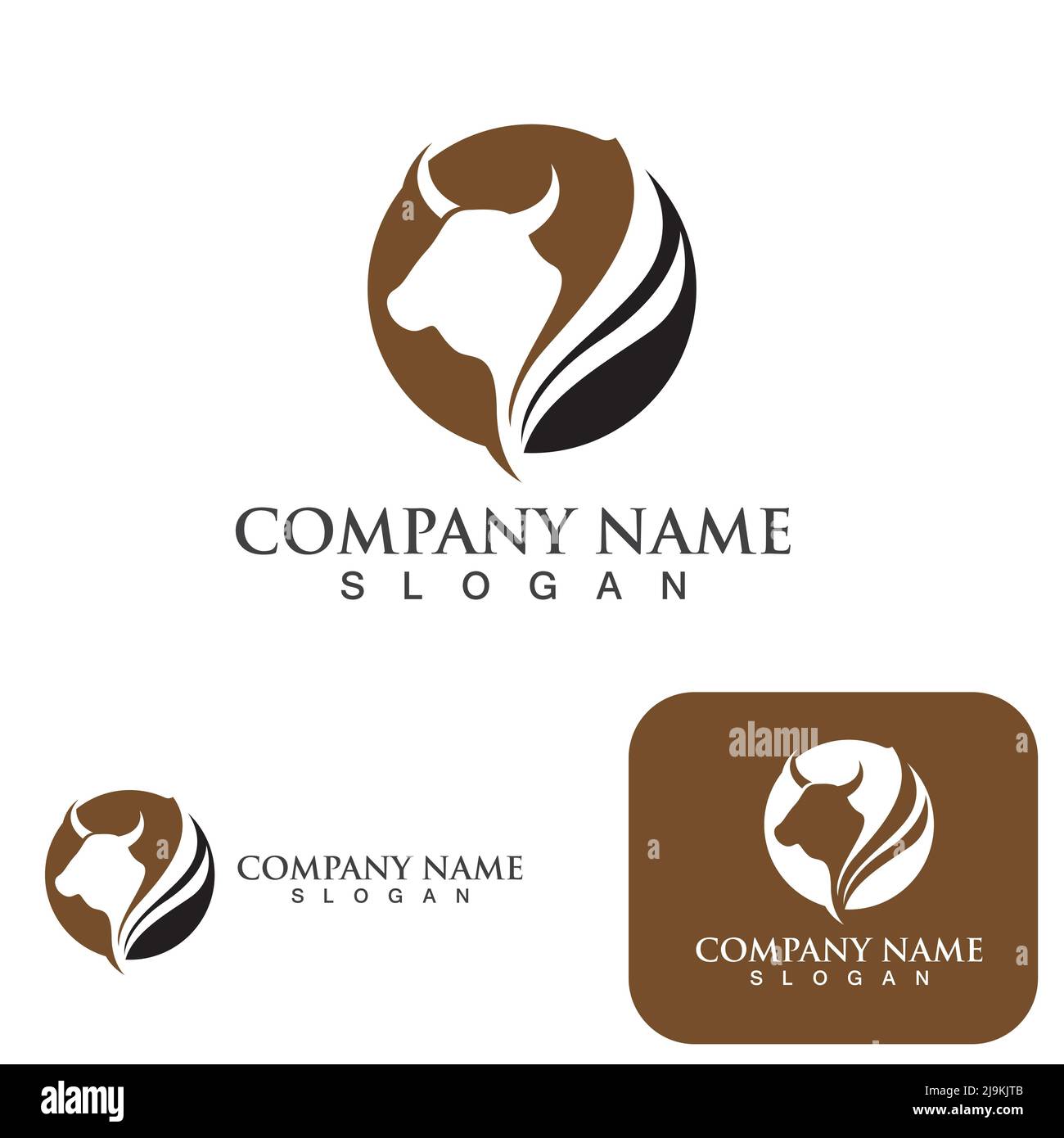 Cow head symbols logo vector template Stock Vector Image & Art - Alamy