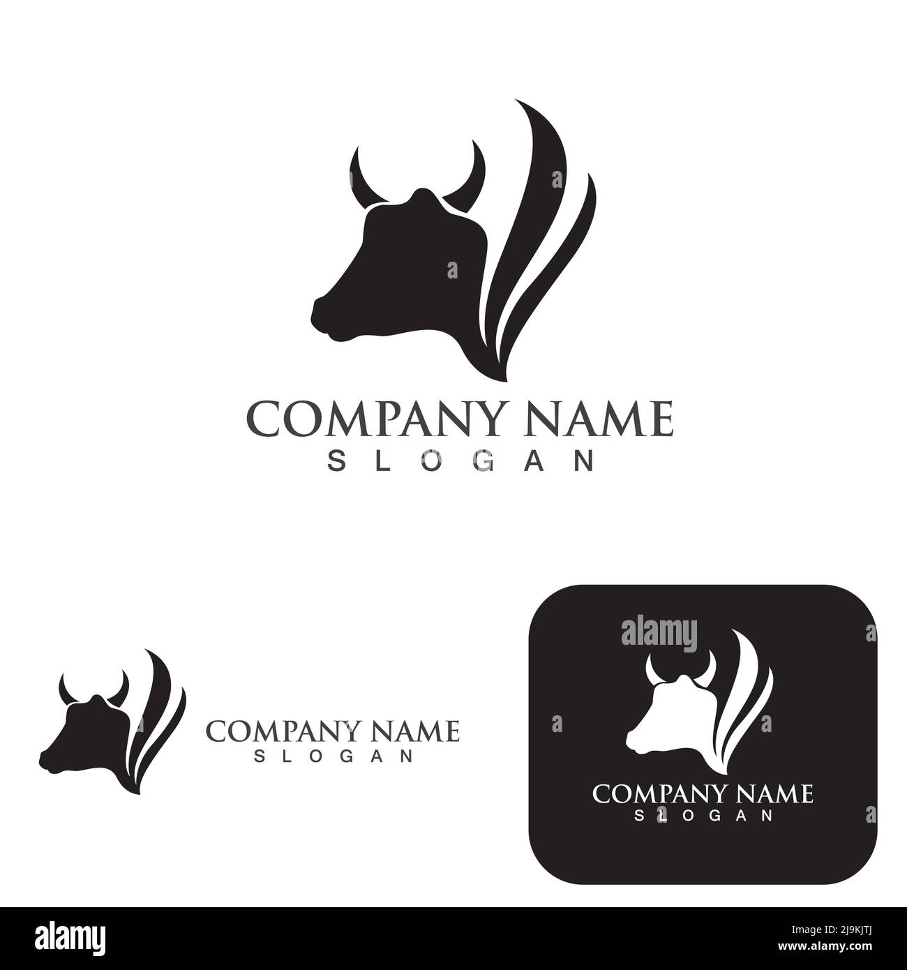 Cow head symbols logo vector template Stock Vector Image & Art - Alamy