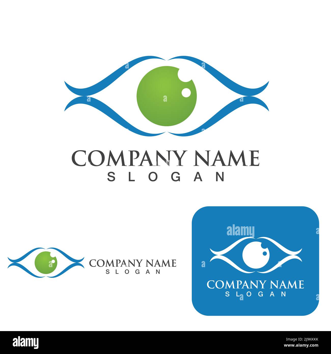 Branding Identity Corporate Eye Care vector logo design Stock Vector