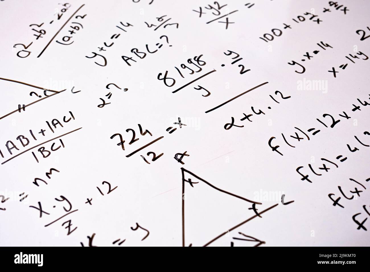 Math calculation board hi-res stock photography and images - Alamy