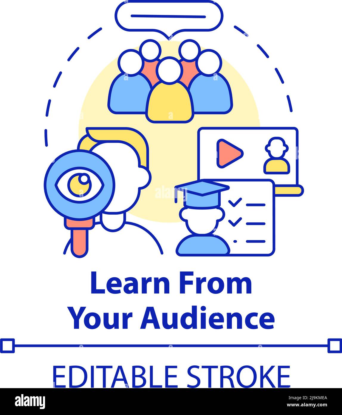 Learn from your audience concept icon Stock Vector Image & Art - Alamy