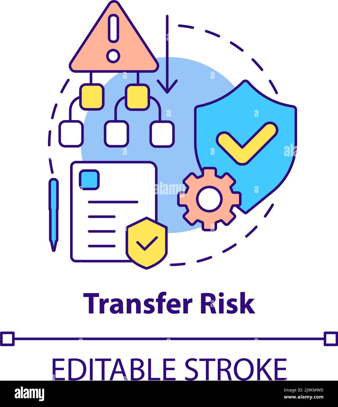 Transfer risk concept icon Stock Vector Image & Art - Alamy