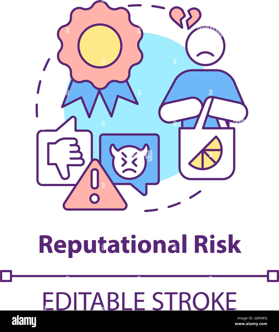 Reputational risk concept icon Stock Vector Image & Art - Alamy