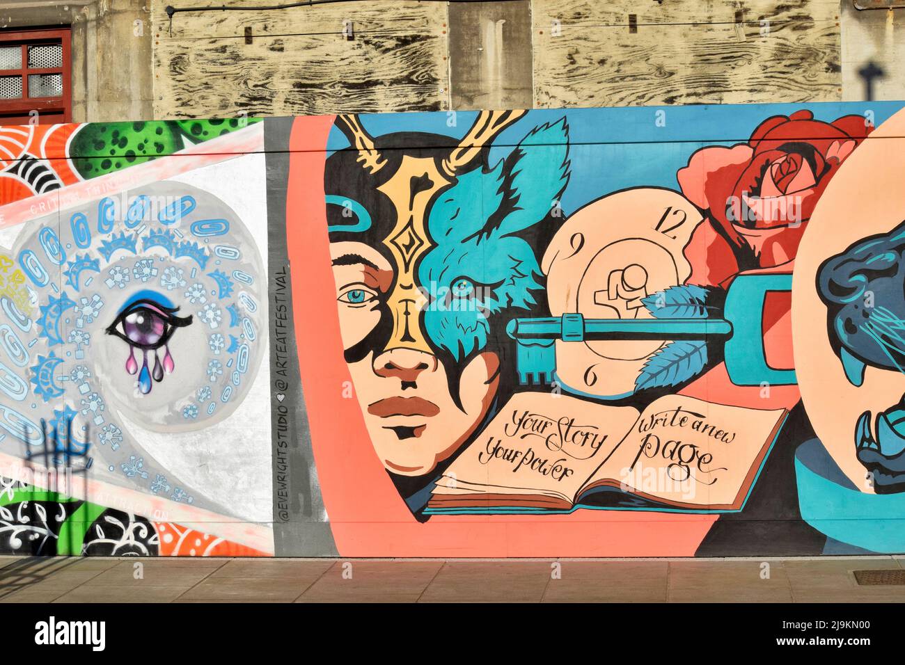 mural, wall art, ipswich, suffolk, england Stock Photo Alamy