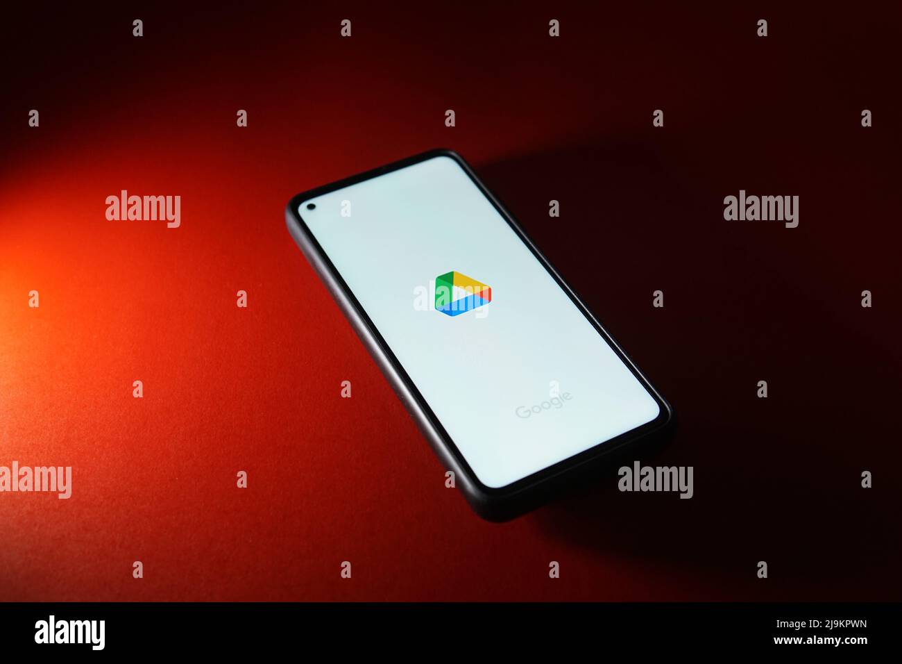 BANGKOK, THAILAND - May 24, 2022: Google drive application logo on smartphone android system. Stock Photo