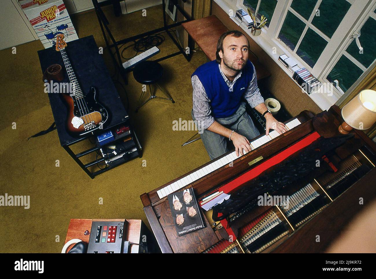 Genesis singer and drummer Phil Collins, during a photocall