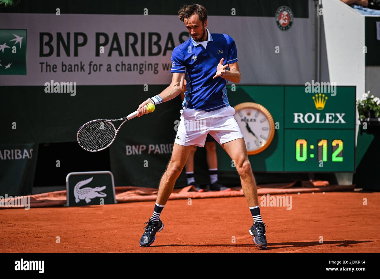 Daniil MEDVEDEV of Russia during the Day three of RolandGarros 2022