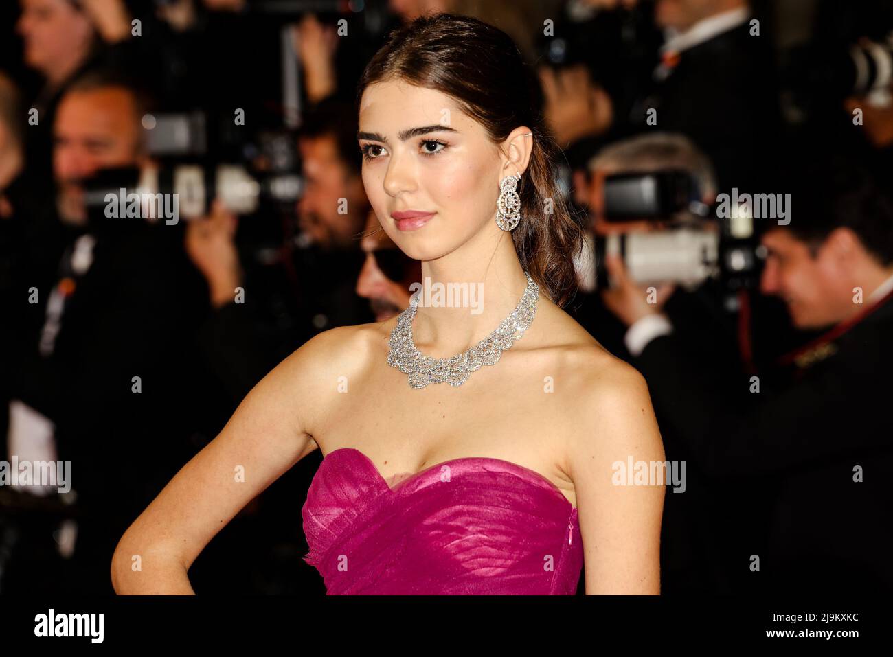 Cannes, France. 23rd May, 2022. CANNES - MAY 23: Helena Gatsby arrives to the premiere of ' CRIMES OF THE FUTURE ' during the 75th Edition of Cannes Film Festival on May 23, 2022 at Palais des Festivals in Cannes, France. (Photo by Lyvans Boolaky/ÙPtertainment/Sipa USA) Credit: Sipa USA/Alamy Live News Stock Photo