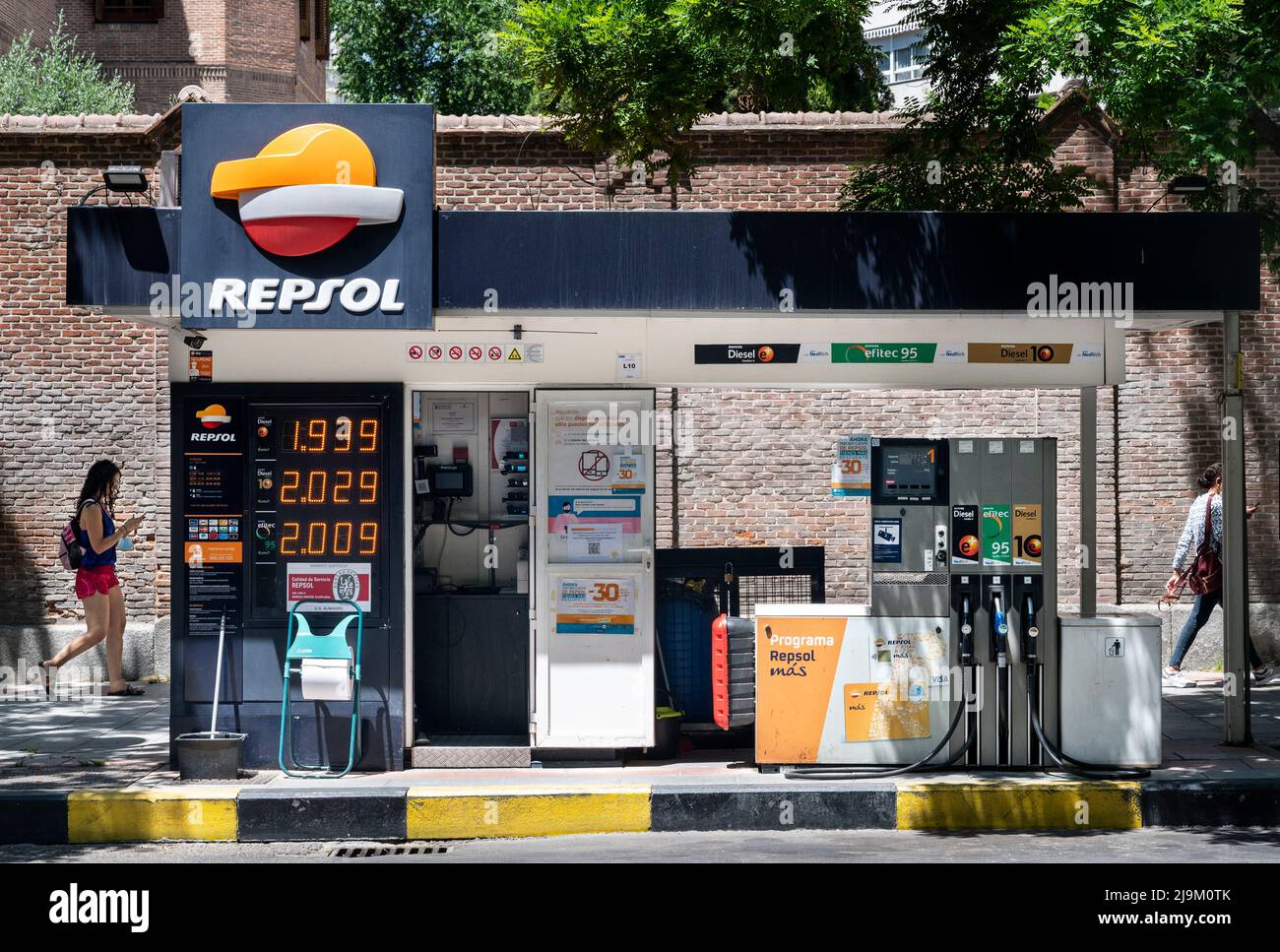 Gas station from the Spanish fossil fuel energy and petrochemical