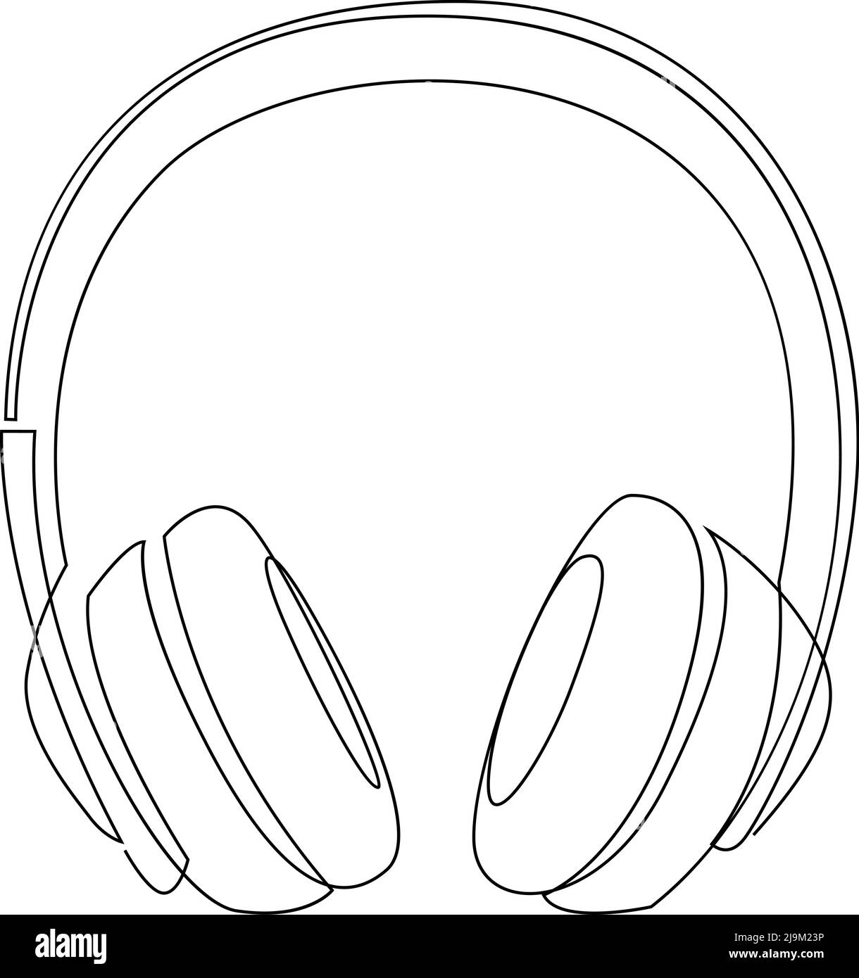 continuous line headphone speaker device Stock Vector Image & Art Alamy