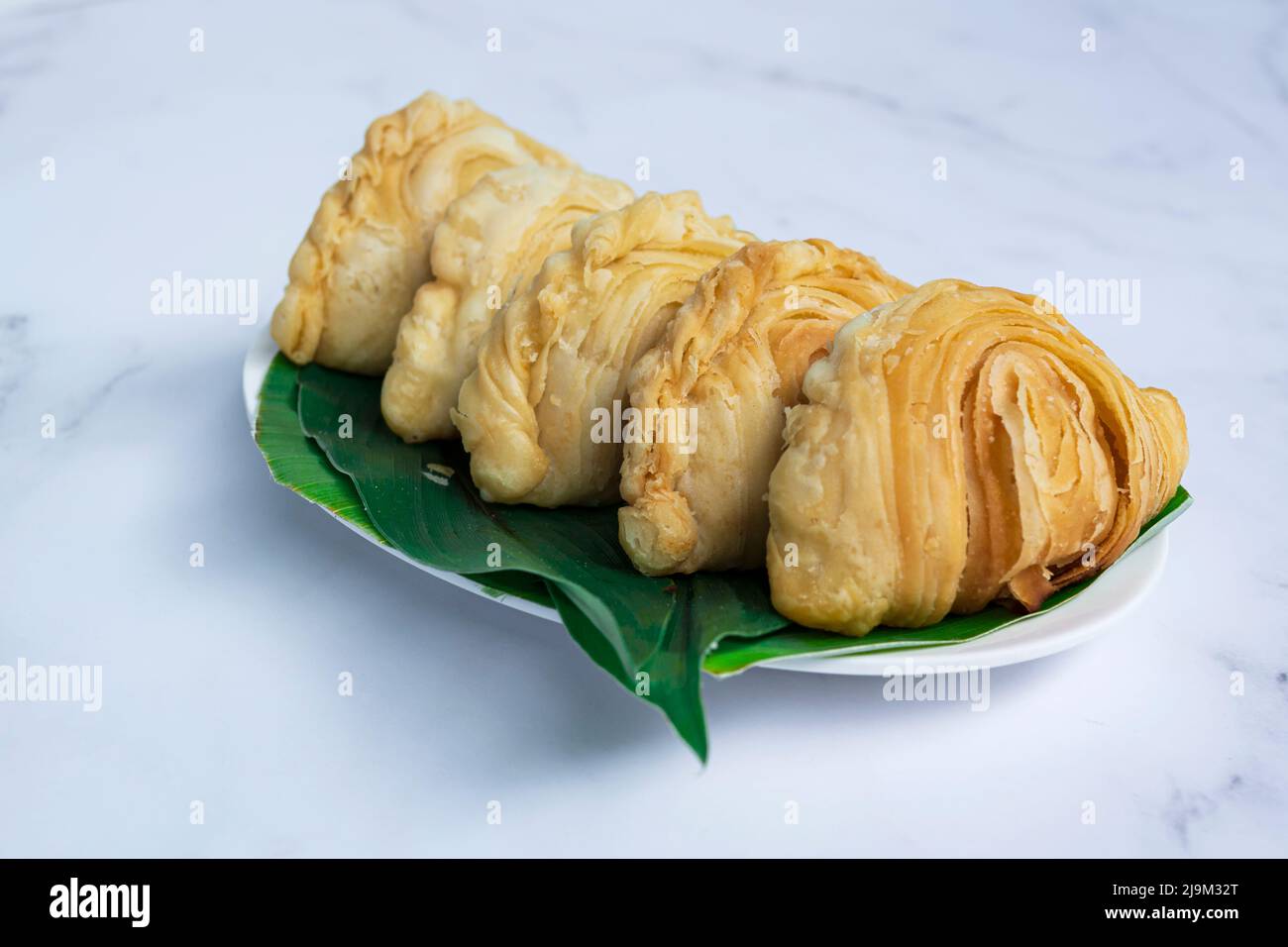 Malaysia popular and traditional snack Karipap or curry puff filled