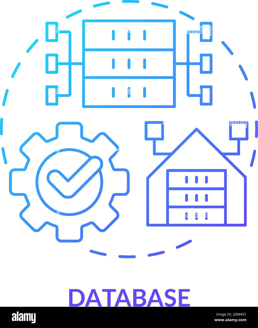 Database blue gradient concept icon Stock Vector Image & Art - Alamy