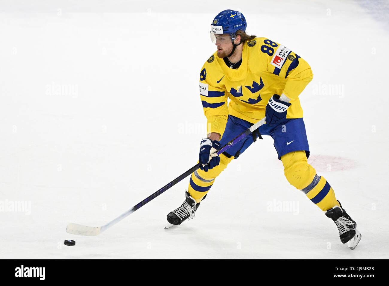 Tampere, Finland. 24th May, 2022. William Nylander of Sweden in action  during the Ice Hockey World Championship Group B match Latvia vs. Sweden in  Tampere, Finland, May 24, 2022. Credit: Michal Kamaryt/CTK
