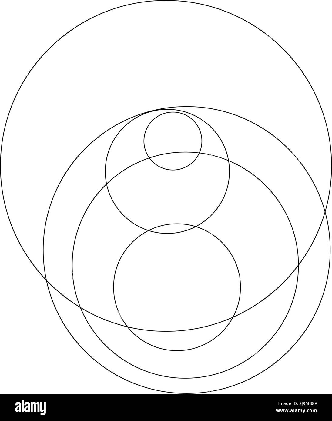 Random circles, circular rings geometric design element. Stock vector ...