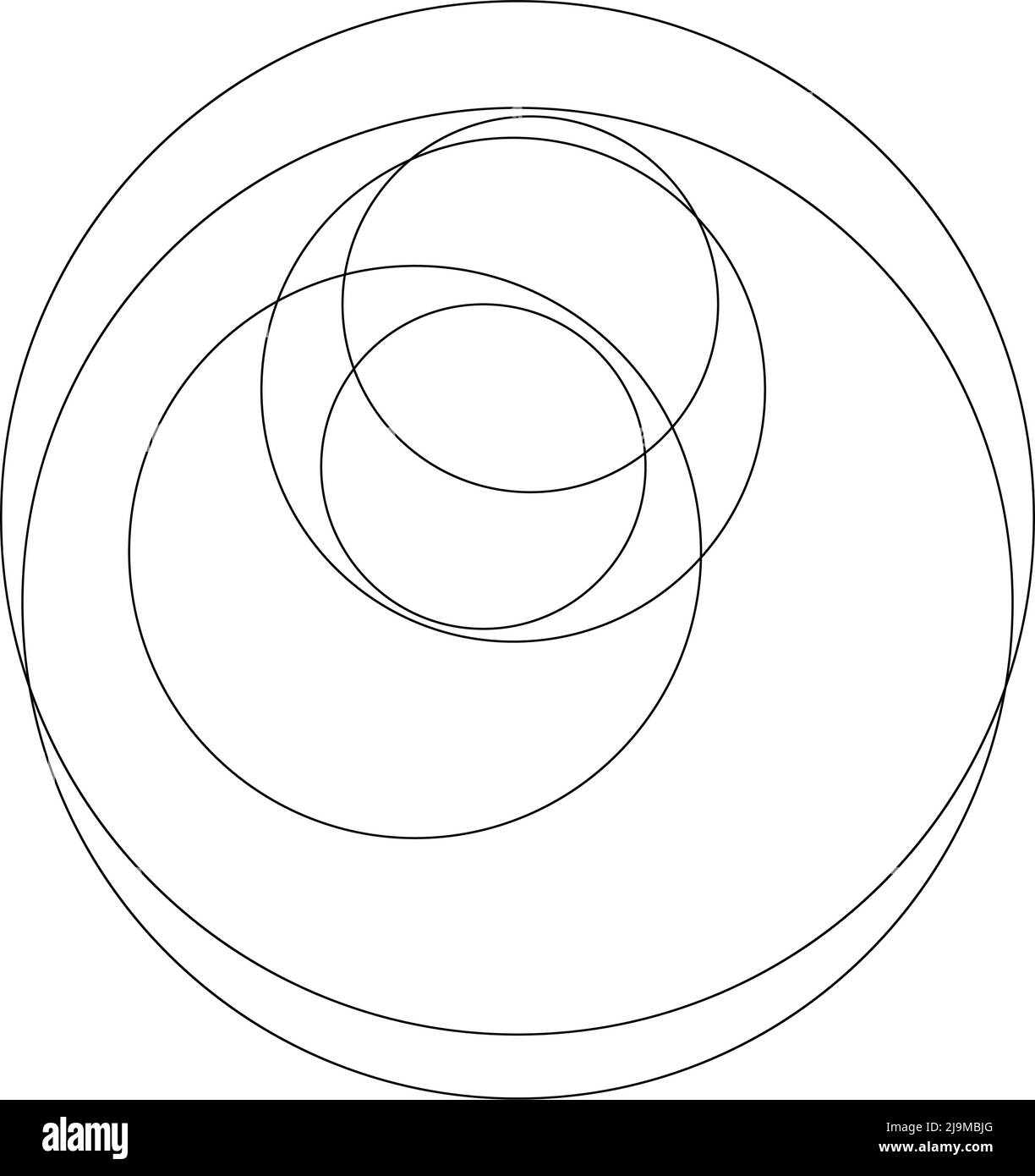 Random circles, circular rings geometric design element. Stock vector ...