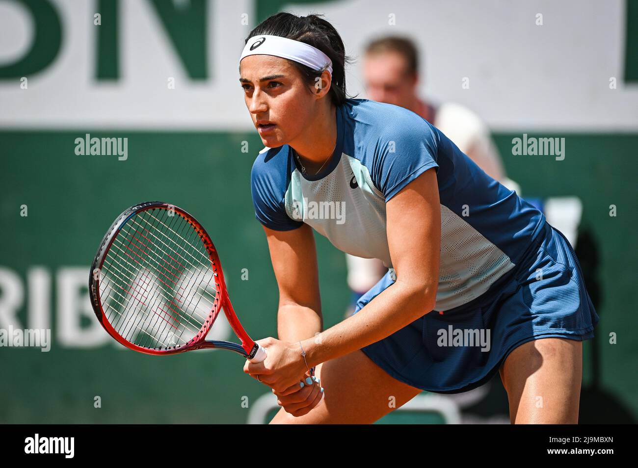 Paris, France - May 24, 2022, Caroline GARCIA of France during the Day  three of Roland-Garros 2022, French Open 2022, Grand Slam tennis tournament  on May 24, 2022 at Roland-Garros stadium in