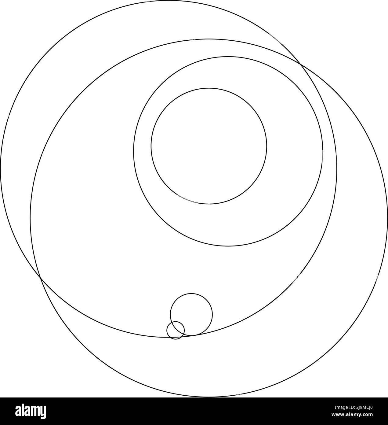 Random circles, circular rings geometric design element. Stock vector ...