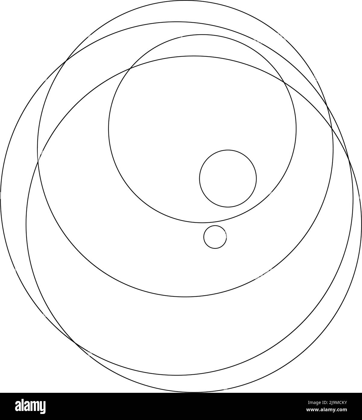 Random circles, circular rings geometric design element. Stock vector ...