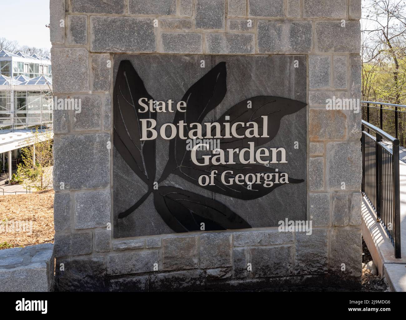 Athens, GA, United States: March 27, 2020: Sign At The State Botanical Garden Of Georgia located in Athens, Georgia Stock Photo