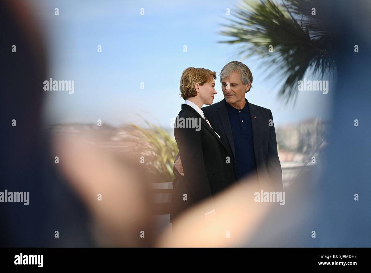 Cannes France May 24 2022 Lea Seydoux And Viggo Mortensen At The Photocall For Crimes Of