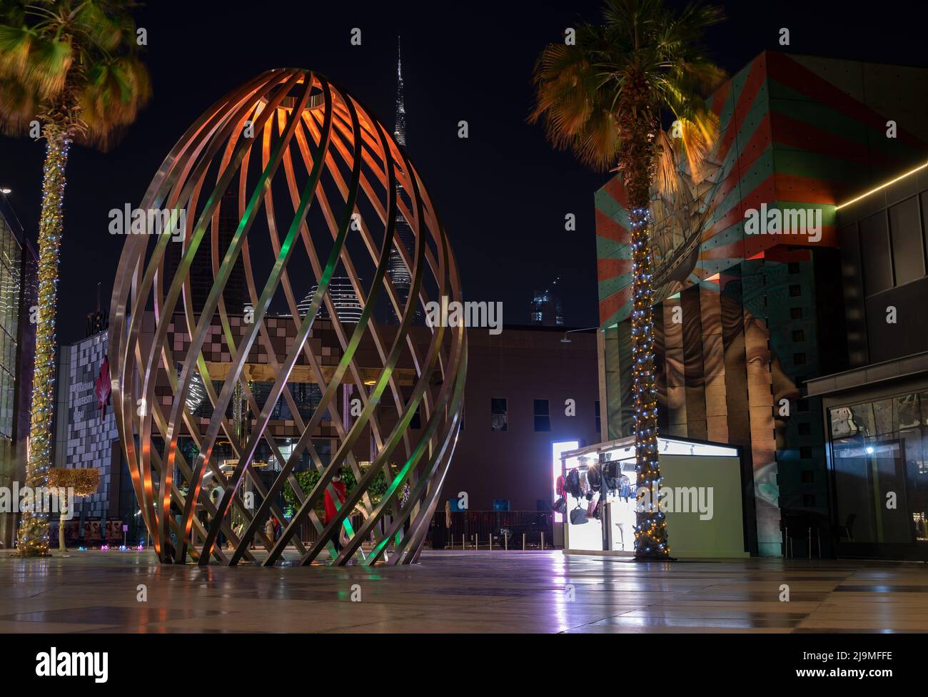 iew of a beautiful structure at the City walk ,a design-inspired neighborhood in the heart of Dubai . Stock Photo