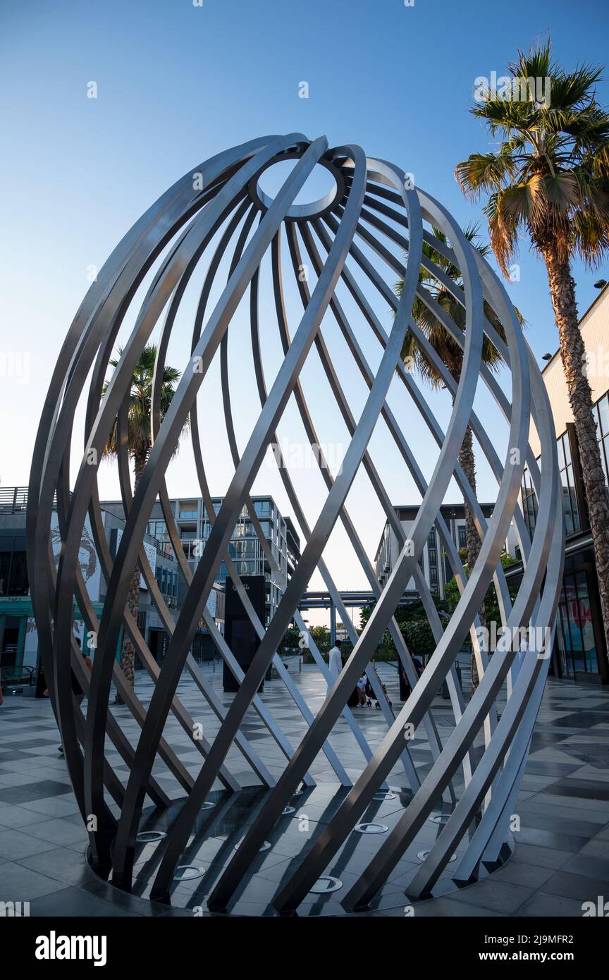 iew of a beautiful structure at the City walk ,a design-inspired neighborhood in the heart of Dubai . Stock Photo