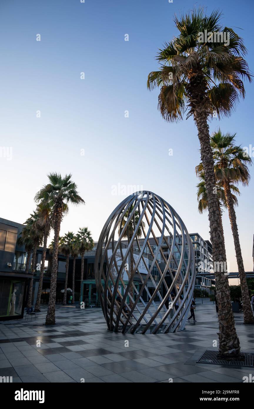 iew of a beautiful structure at the City walk ,a design-inspired neighborhood in the heart of Dubai . Stock Photo