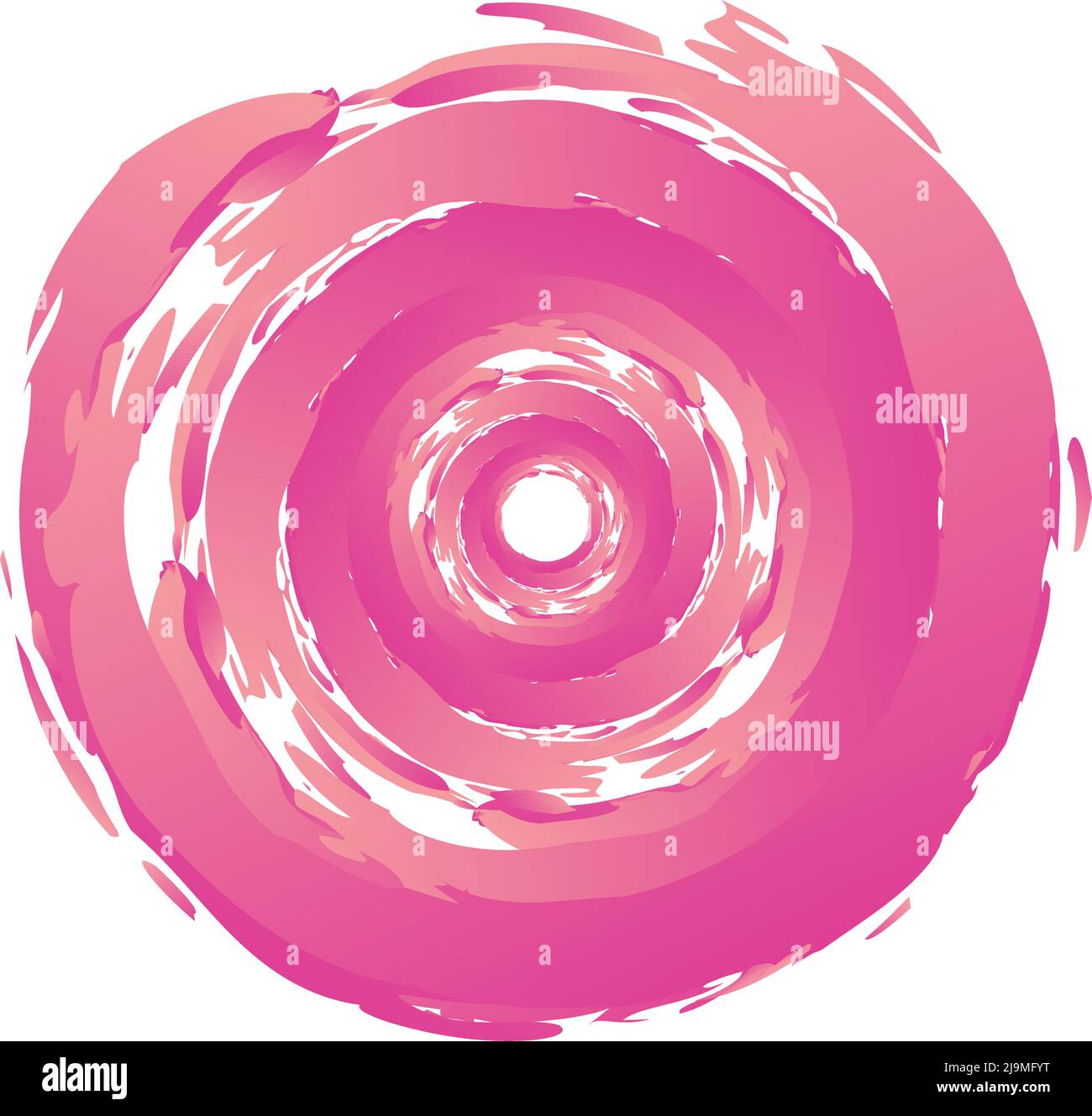 Grungy, textured circle element. Circular splatter shape. Stock vector