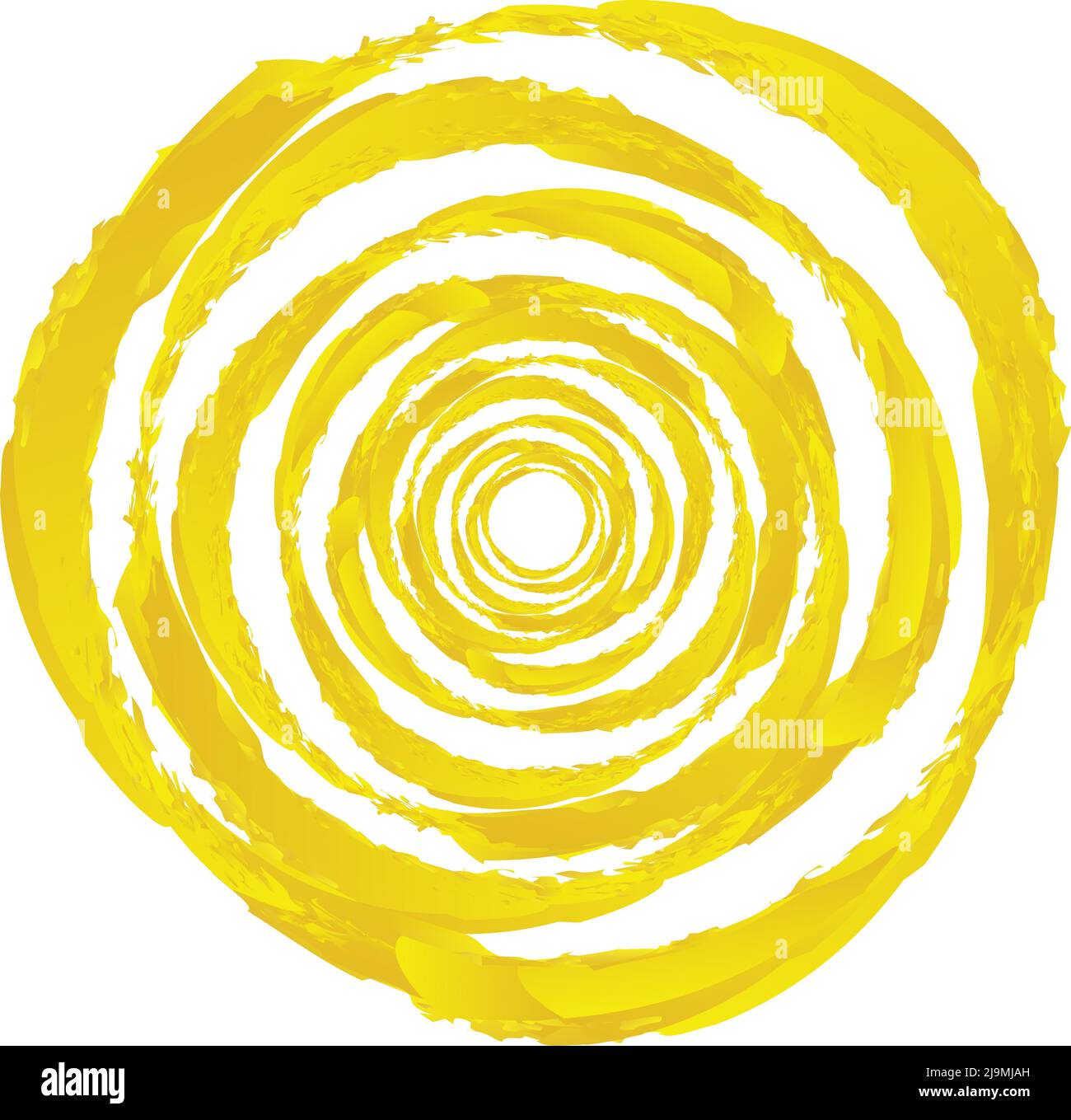 Grungy, textured circle element. Circular splatter shape. Stock vector