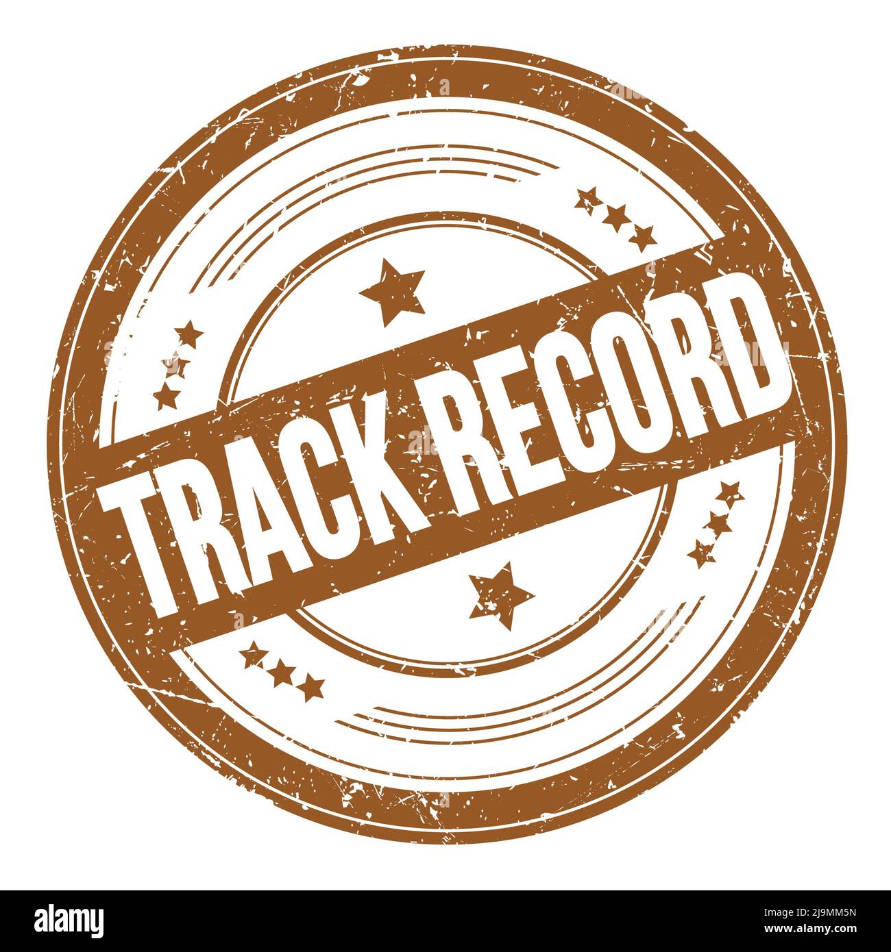 TRACK RECORD text on brown round grungy texture stamp Stock Photo Alamy
