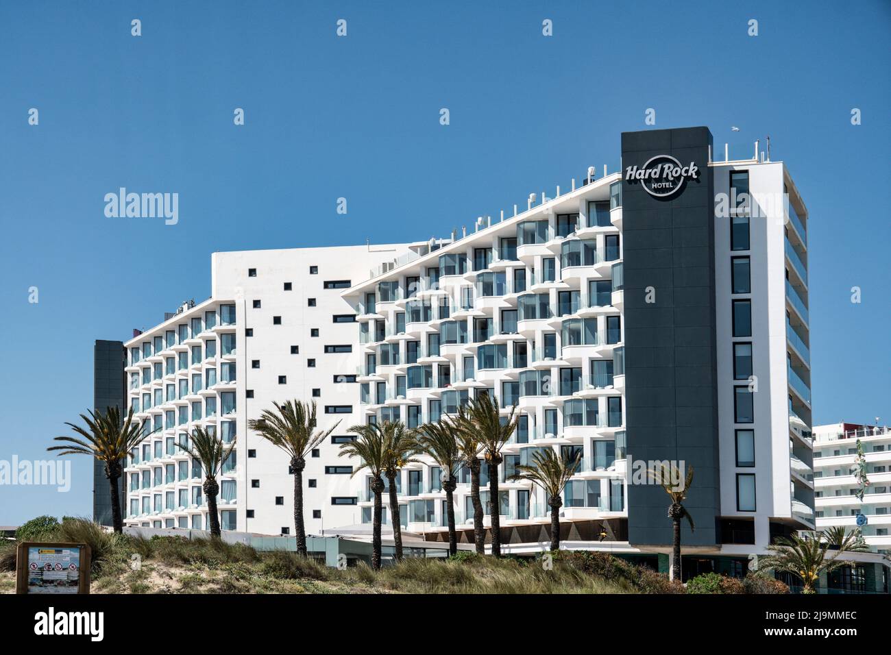 Hard Rock Hotel, Playa del Bossa, Eivissa, Balearen, Spanien, Europa Stock Photo