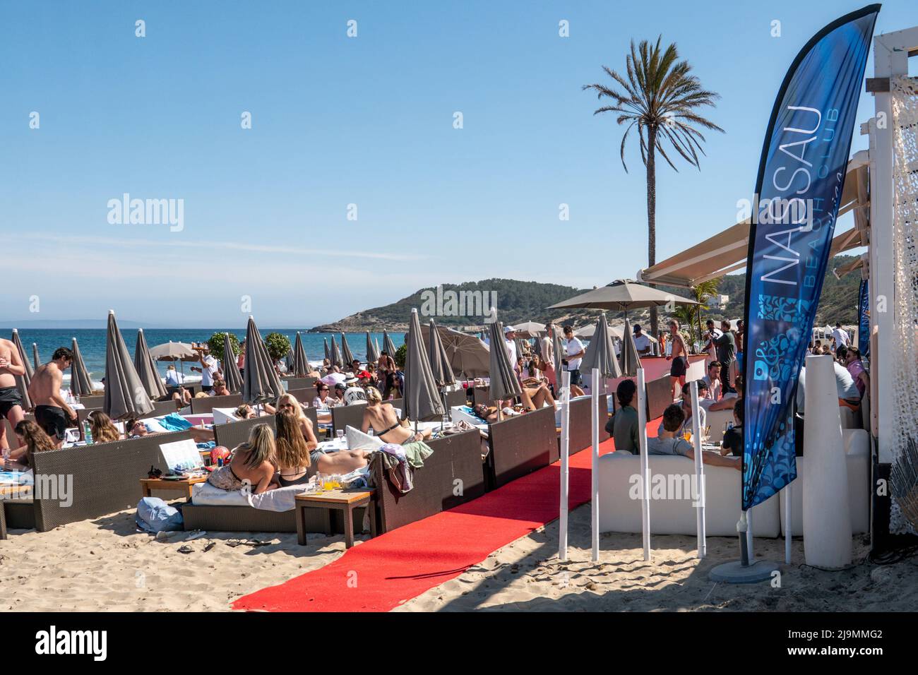 Nassau Beach Club, Playa del Bossa,  Platja d'en Bossa, Eivissa, Balearen, Spanien, Europa Stock Photo