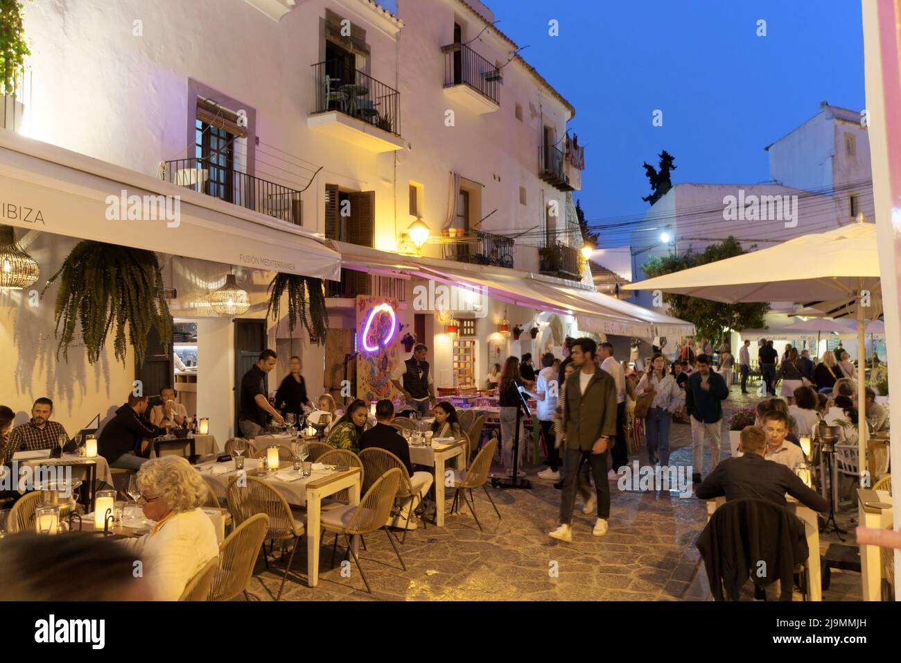 Dalt Vila, Ibiza-Stadt, Unesco Weltkulturerbe, historische Altstadt, Eivissa, Ibiza, Pityusen, Balearen, Insel, Spanien, Europa Stock Photo
