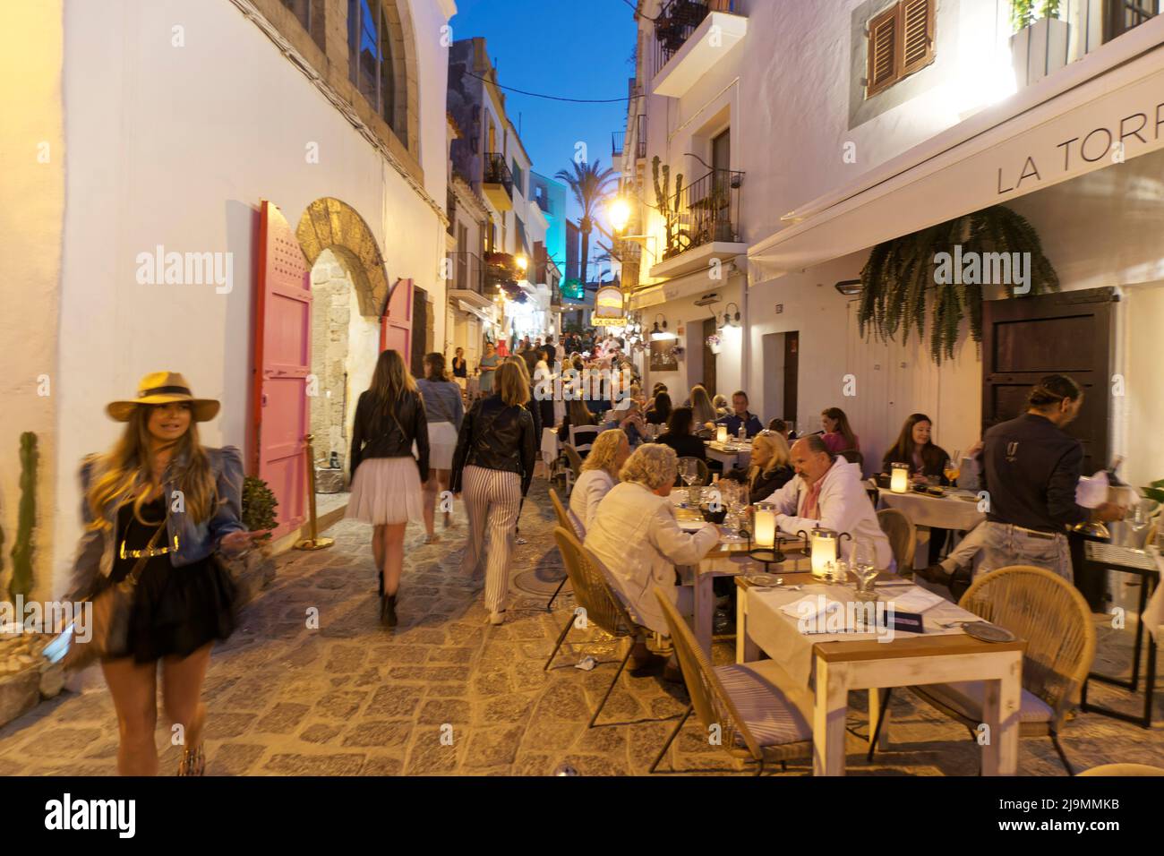 Dalt Vila, Ibiza-Stadt, Unesco Weltkulturerbe, historische Altstadt, Eivissa, Ibiza, Pityusen, Balearen, Insel, Spanien, Europa Stock Photo
