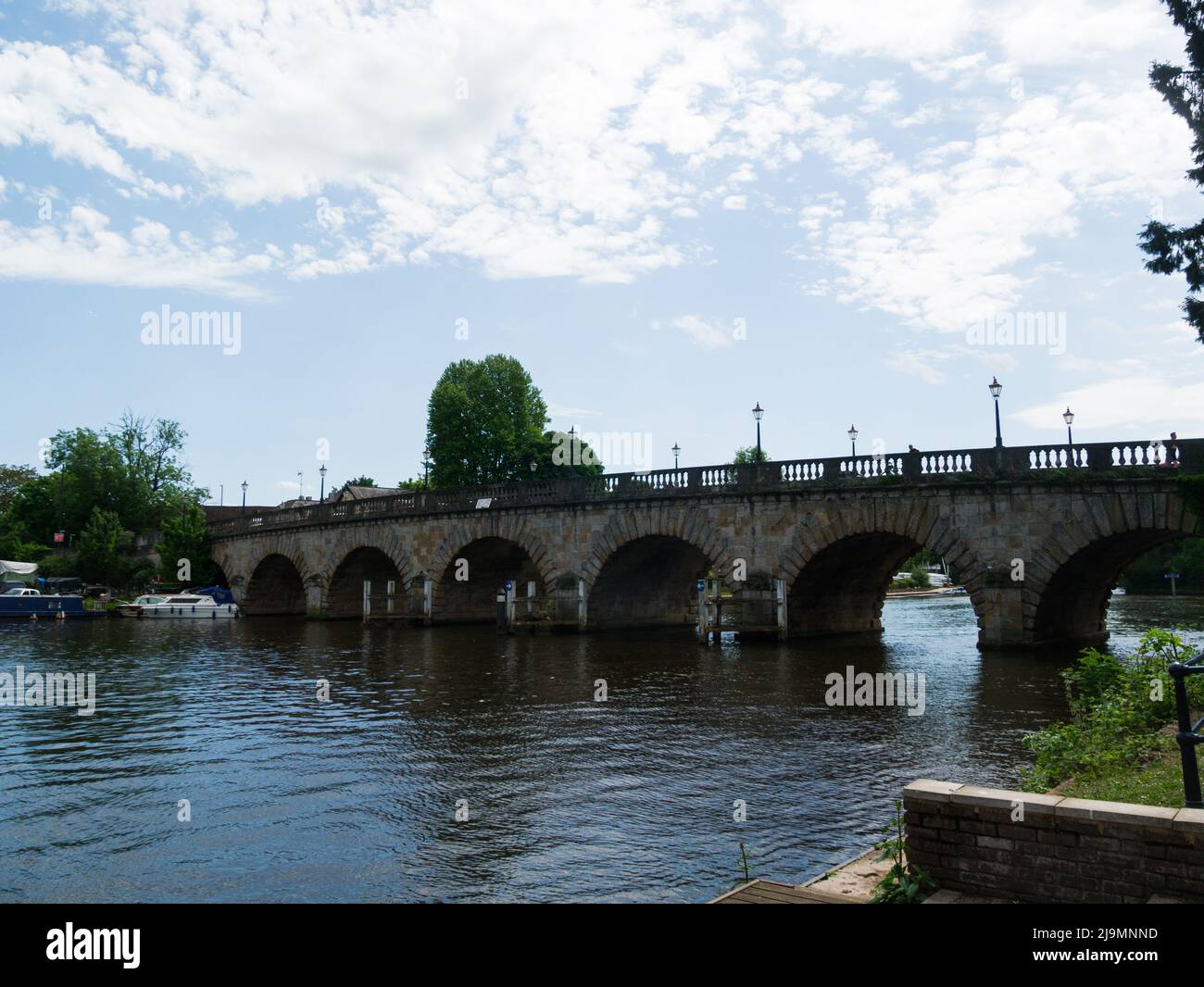 Henley Road Bridge  built in 1786 at Henley-on-Thames over the River Thames, between Oxfordshire and Berkshire with five elliptical stone arches, and Stock Photo